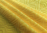210GSM নরম 100% পলিয়েস্টার এমবসড প্যাটার্ন মাইক্রো ভেলভেট ফ্যাব্রিক হোম টেক্সটাইলের জন্য - হলুদ